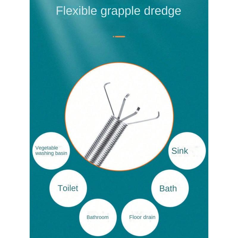 New Upgrade Drain Snake Hair Clog Remover Tool - Sink Drain Cleaner For Toilet Sewer Shower Kitchen Bathroom Tub Clogged Drains Opener Cleaning Tool