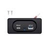 USB Charger Socket Dual USB Charger Outlet For Camper Caravan Boat Bus Truck PD3.0 Type-C Port Adapter LED Light Quick Charge Panel Wall Mount 12/24V
