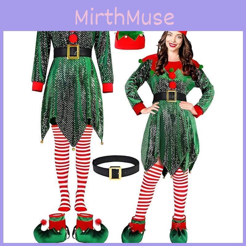 Exquisite Christmas Elf Dress For Women Featuring Soft Velvet And Elegant A-line Design