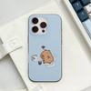 Cute Cartoon Capybara For iPhone 15 16 17 14 13 12 11 Pro Max 16E 16 Plus 17 Air Corrugated Shockproof Phone Cover