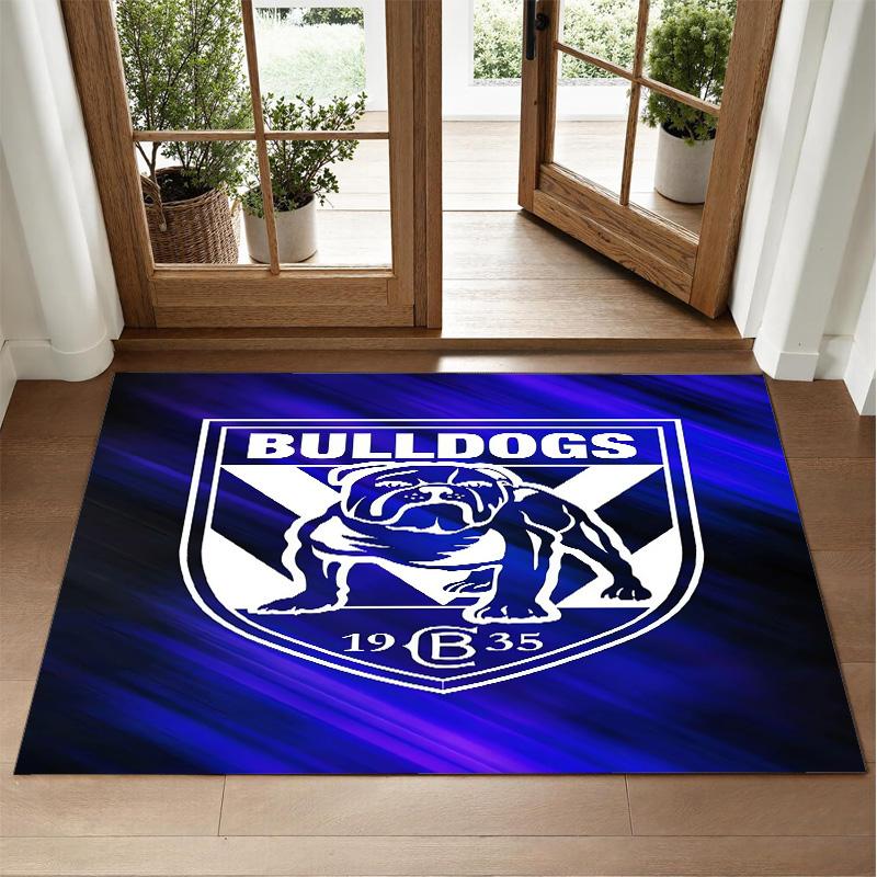 Canterbury-Bankstown Bulldogs Design Crystal Velvet Rug Soft Decorative Mat for Bedroom Entrance