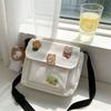 Adorable Canvas Crossbody Bag with Cute Pins Lightweight Shoulder Bags for Women, Ideal for School, Work & Everyday Outfits