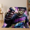 Manta de Franela con 26 Estilos de Artistas de Rap Dibujos Animados Tupac Snoop Dogg Hip Hop, Manta Acogedora Suave para Hogar Dormitorio Cama Cubierta de Sofá