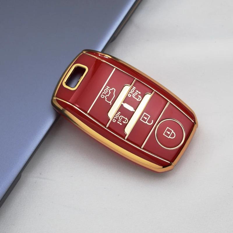 For Kia Sedona Sorento Grand Carnival 5Button Shell Fob Holder Smart Remote Tpu Car Key Case Cover