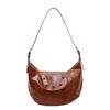Trendy Rivets, High-end Texture, Large Capacity, Fashionable and Retro, Single-shoulder Crossbody, Underarm Dumpling Bag