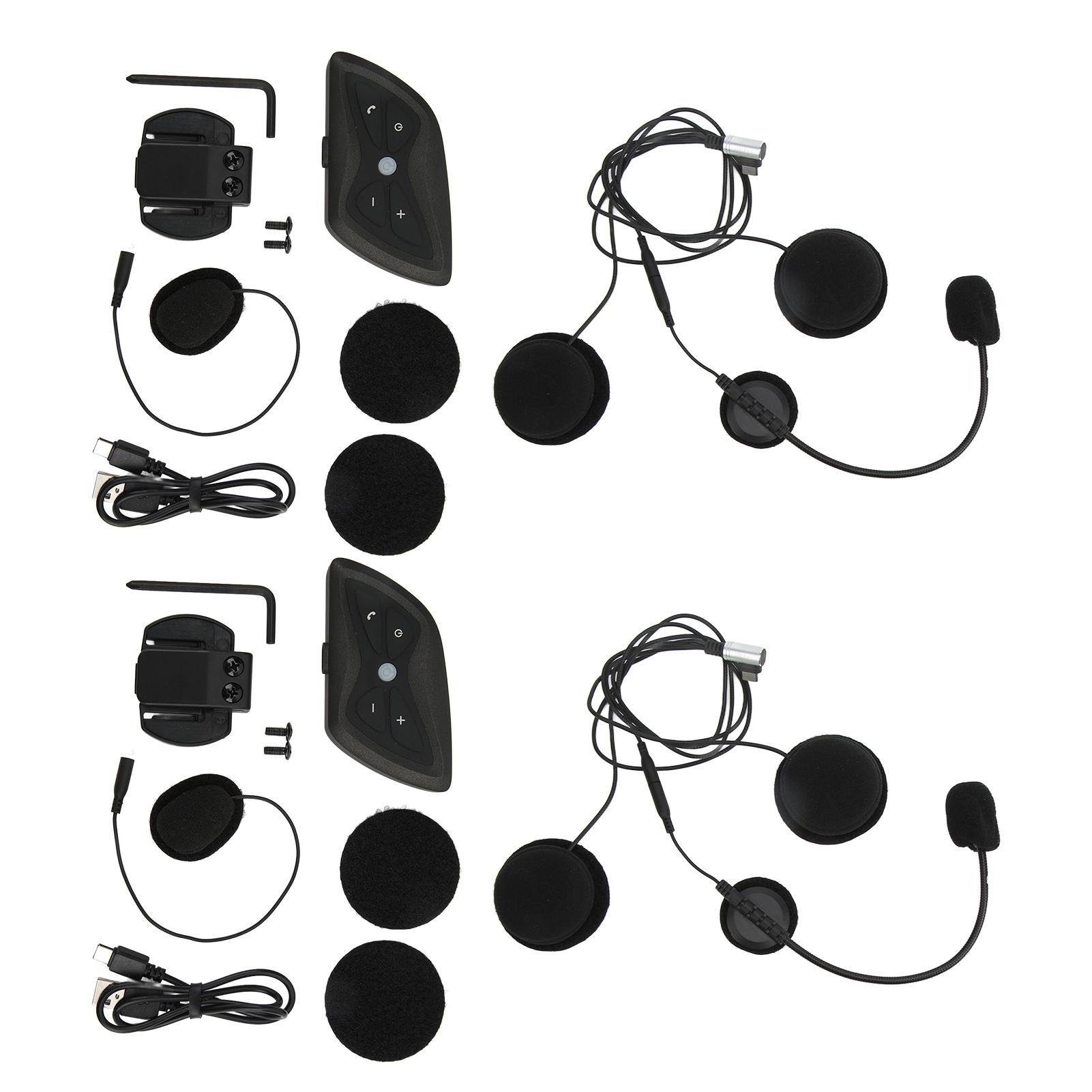 

Motorcycle Helmet Bluetooth Headset Motorbike Intercom IP65 Waterproof TTS Language for Rider Cycling