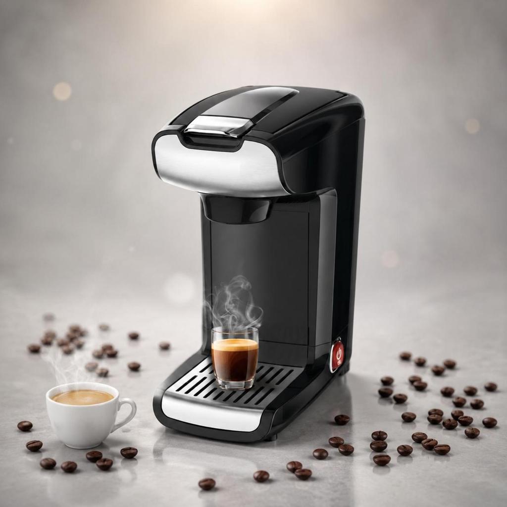 Capsule Espresso Machine Easy To Use Pod Rich Crema Kitchen Appliance for Office