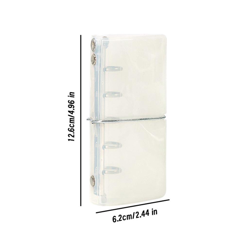 Lightweight Transparent PVC Binder Notebook with Elastic Band M2.5 Loose-leaf Journal DIY Sticker Organizer Stationery Lovers