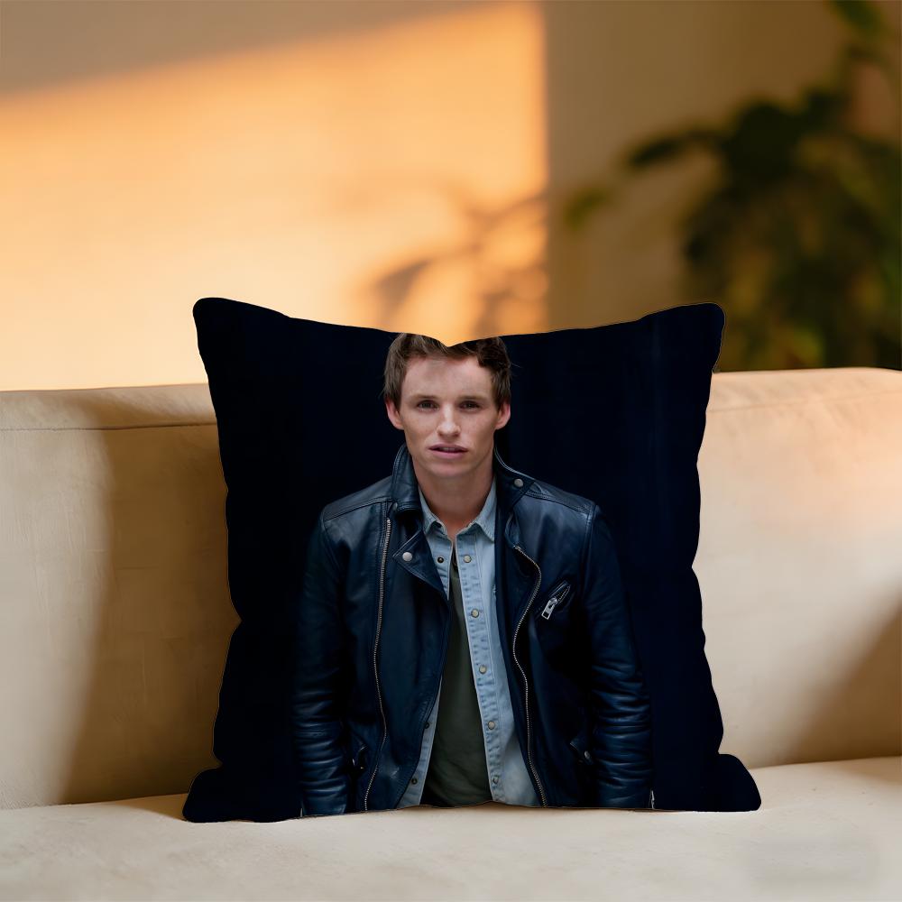 Eddie Redmayne Cushion Cover Cozy Velvet Throw PillowSoft Warm Cushion For Sofa Bed