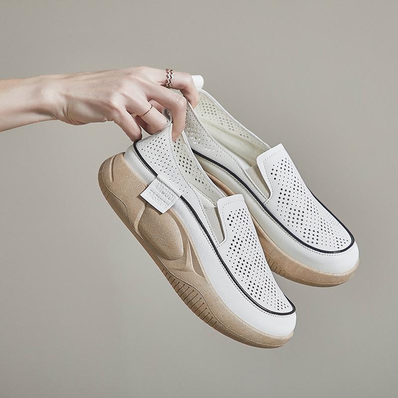 Sneakers Women Summer Platform Shoes Breathable Woman Sneakers Non-slip Thick Bottom Lacing Women's Sports Shoes