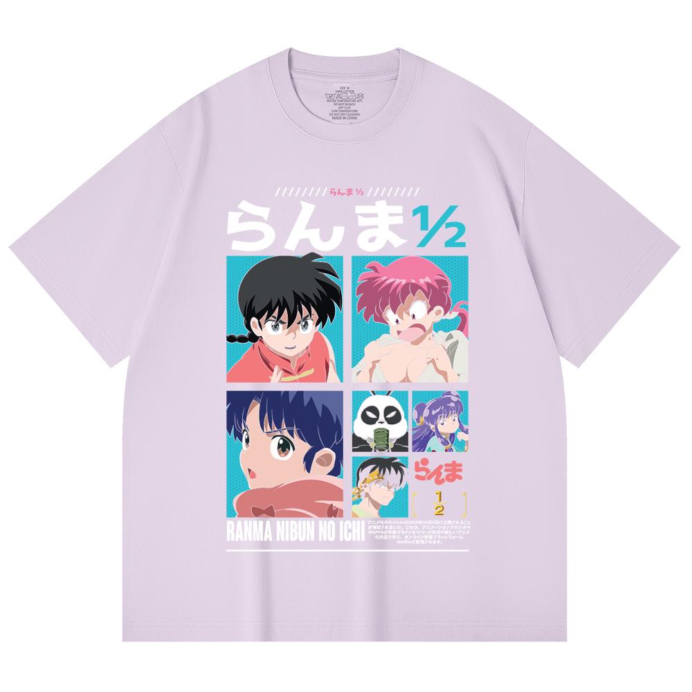 230 Gsm 100% Cotton Ranma 12 V1 Print Unisex Heavy Cotton T Shirt