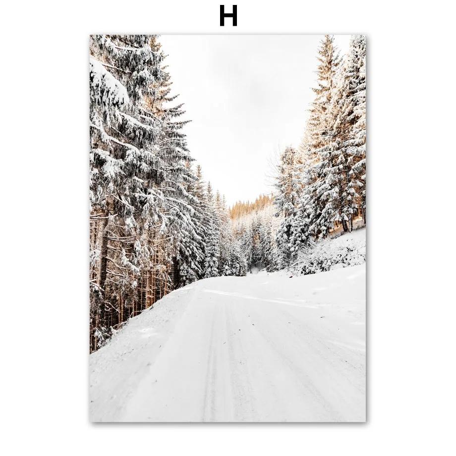 

Скандинавская зима, снег, сосновый лес, дом, лось, белка, настенное искусство, холст, живопись, постеры и принты, настенные картины для декора гостиной 30x40cm No Framed