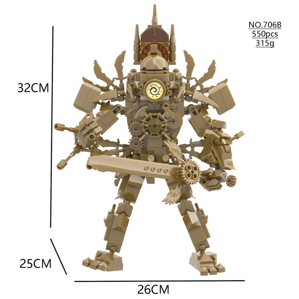 Skibidi Toilet Klocki Zabawka Złoty Zegarowiec Model Tytanowy Zegarowiec Ulepszenie Bitwa Monitor Układanka Klocki Zabawka Dzieci