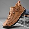 Fashion Men Shoes New 2025 Handmade Leather Casual Design Sneakers Man Breathable Leather Shoes Outdoor Non Slip Walking Ankle Boots