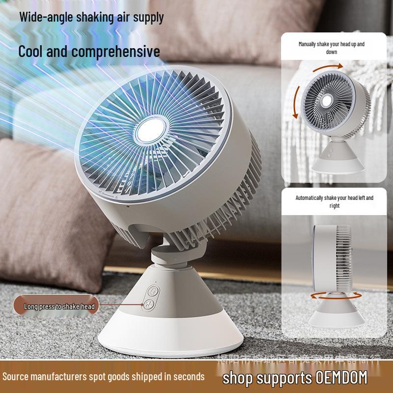 

2026 Dual-use Portable Desktop Fan: Electric & Battery-Powered for Home, Office, Dorm, or Ceiling Mount White [Basic]