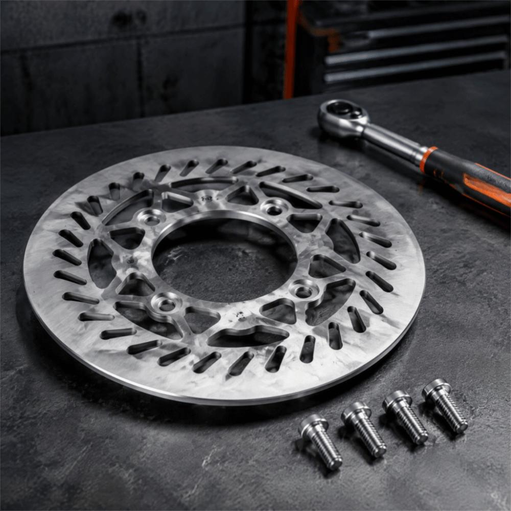 210mm/8.26in Front Brake Disc Rotor Steel Alloy Direct Replacement Disc For Dirt Bike