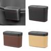 Multi-functional Car Press-down Storage Box PU Leather Hanging Storage Bin  for Wet and Dry Use