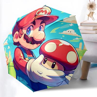 1pc Mario Automatic Open/Close Umbrella - Compact Travel Umbrella, Perfect for Women & Men - Ideal Birthday/Christmas Gift, 170