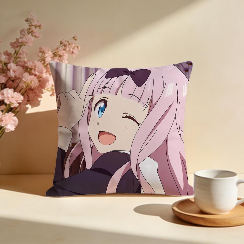 Stylish KKaguyasama Love Is Warable Cushion Cover Stylish Washable Pillow Cover Ideal for Couch Bedroom Car Decoration