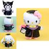 Bezauberndes Abschluss-Plüschtier mit Hello-Kitty-Mütze, ultraweich, kurzplüschig, 25 cm, süßes Sanrio-Motiv