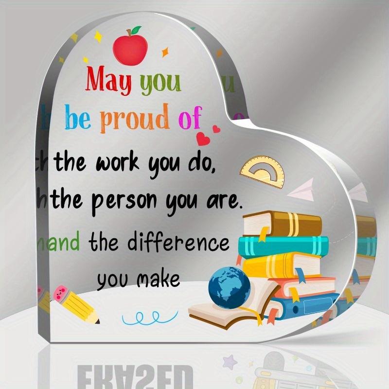 

Акриловые подарки для учителей: Знак признательности/Пресс-папье ( Гордый... ). Для учителей-мужчин/женщин – Подарки благодарности за неделю/день/день рождения. чистый