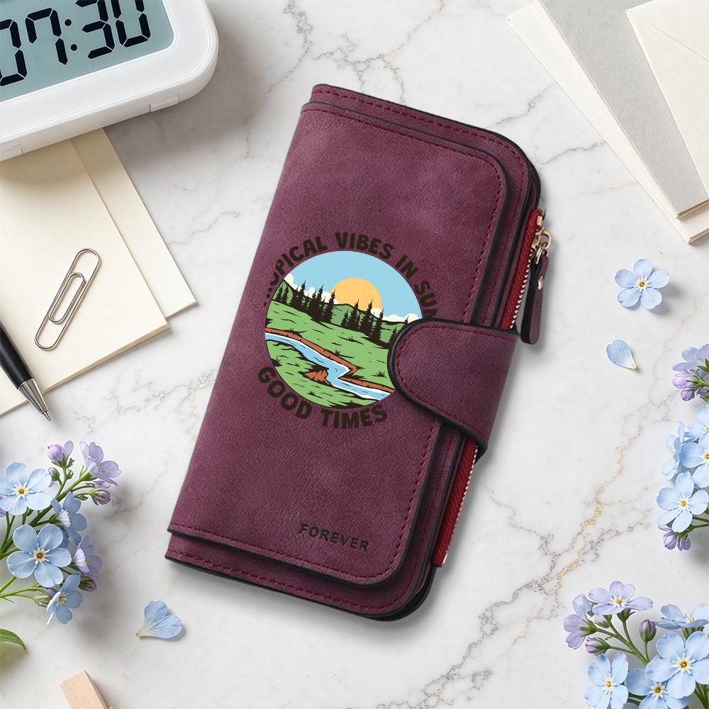 Tropical Vibe Scenic Long Wallet 