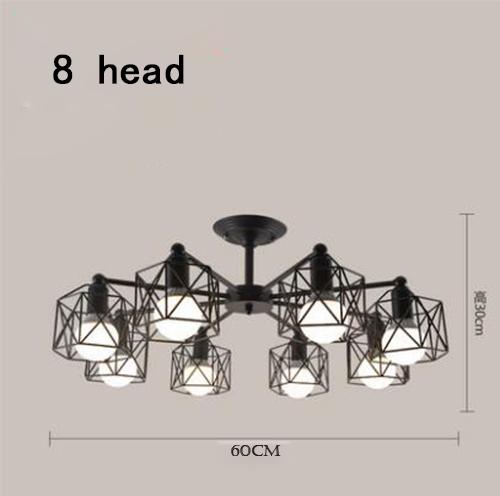 Modern Ceiling Lamp E27 Chandelier Lighting Black Iron Cage  Light Fixtures Kitchen Bedroom Living Room Other Bedrooms Home Ligh