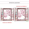 3D Fake Window Wall Sticker Self Adhesive Window Sill Flower Butterfly Decal for Living Room Bedroom Decoration Home Decor