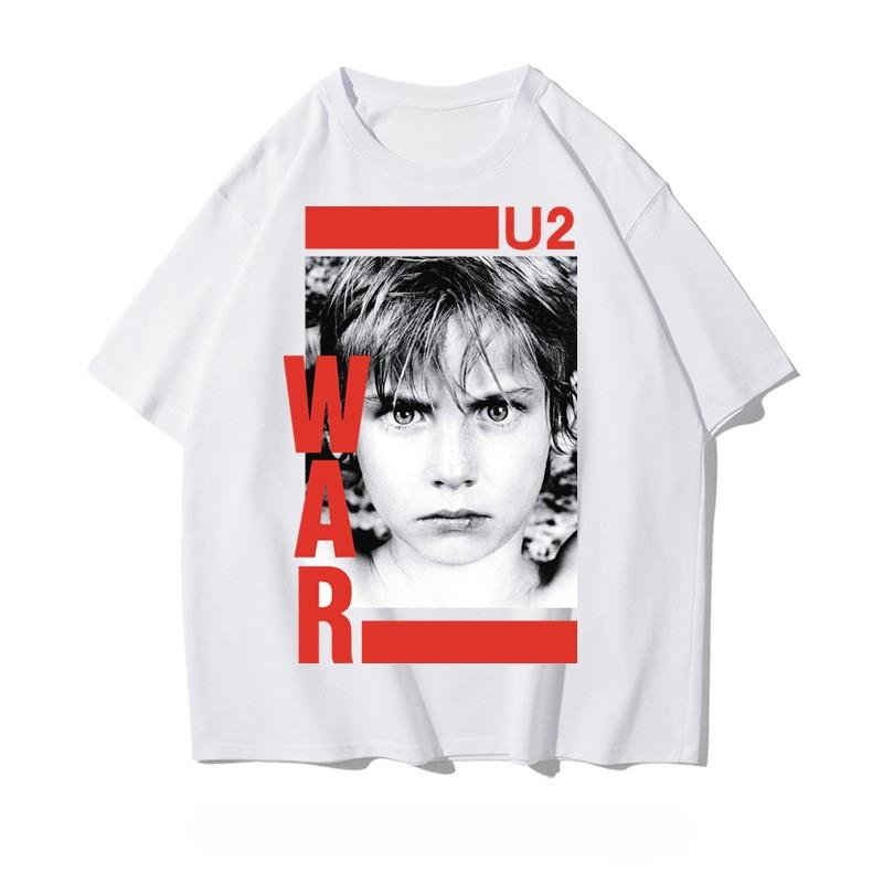 2025 Pánské letní grafické tričko U2 Hudba Hip Hop Metal Rap Rocková kapela Krátký rukáv Bavlna Oblečení Móda Streetwear Topy Tričko