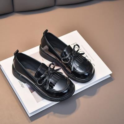 Małe buty dla dziewczynek Wiosna i Jesień Nowe dziecięce buty księżniczki z miękką podeszwą Duża dziewczynka dzieci czarne pojedyncze buty Tide