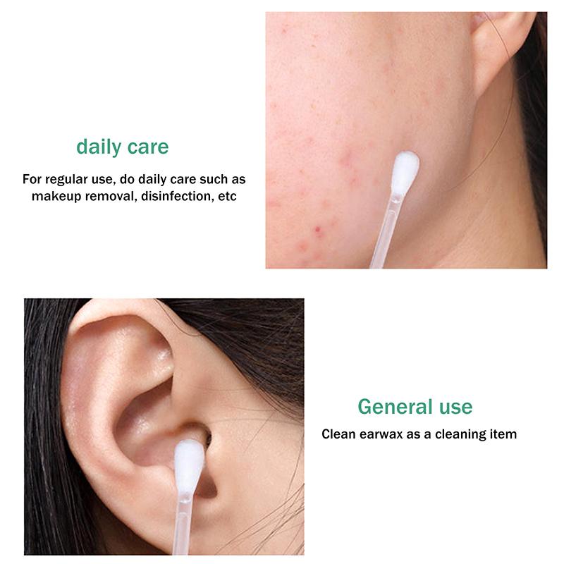 0.3Ml×25Pcs Makeup Remover Cotton Swabs Pre-Soaked With Cleansing Liquid Foldable For Instant Use Beauty Cleaning Correction