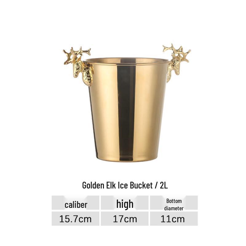 Deer Head Stainless Steel Ice Bucket