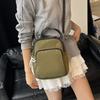 Casual Mini Square Shoulder Bag Waterproof Mobile Phone Pouch Fashion Nylon Crossbody Bag  Travel