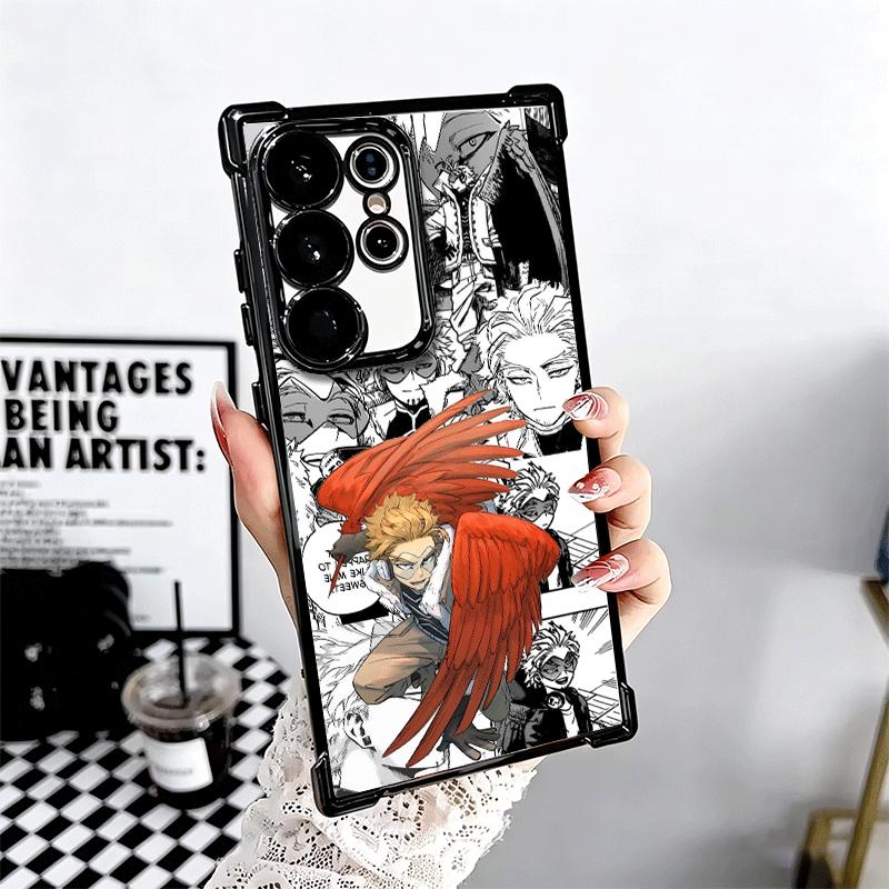 MHA My Hero Hawks Soft Phone Case For Samsung Galaxy S26 Ultra S25 Edge S24 FE S23 Plus S22 S21 + S20 Plating Anti-Fall Fundas