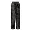 Pantalon fluide à rayures irisées noir beige Femme ONLY