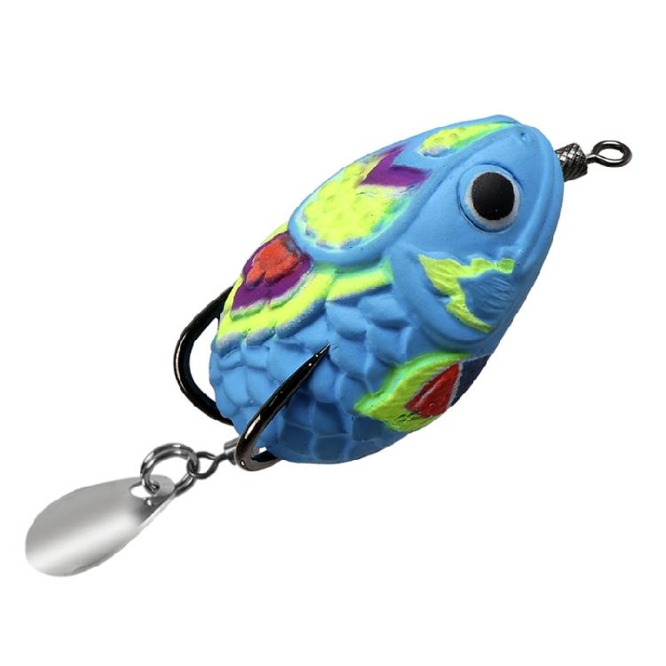 4.5cm 11g Ray Frogs Crankbait Lures PVC Frogs Lures Fishing Lures with Double Hook & Blade Blackfish Frogs Baits 5 Color