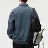 Men's Fashion Brand Retro Blue Denim Jacket Men's New Loose Collared Outerwear