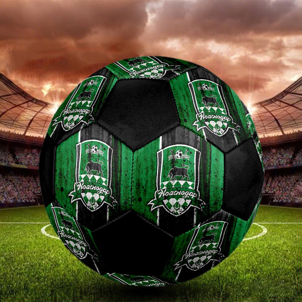 SIZE 5 FC Krasnodar Soccer Ball Colorful All Ages Machine Stitched PVC Competition Ready Durable High-Bounce