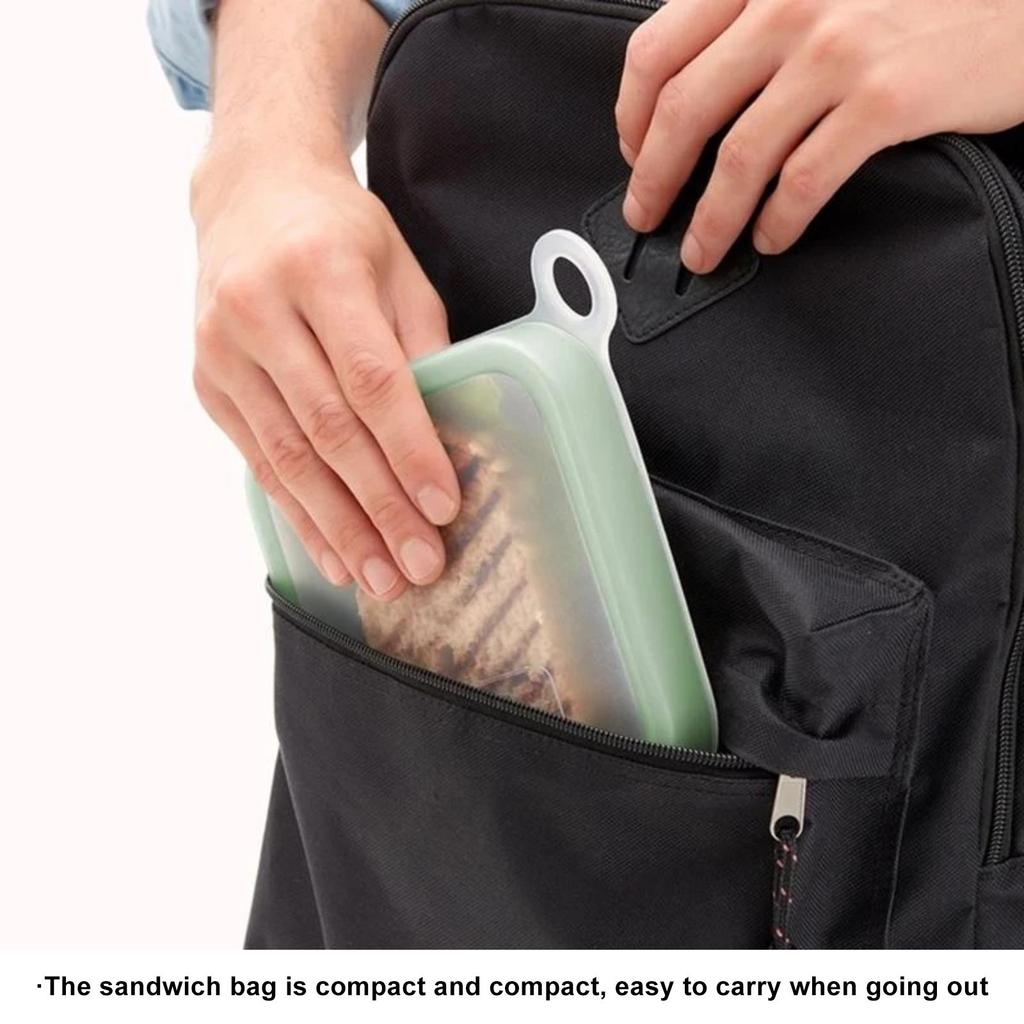 Sandwich Box Microwavable Lunch Box Reusable Sandwich Box Sandwich Bento Box Portable Take-out Lunch Box