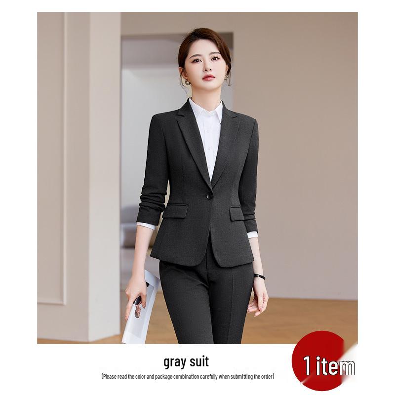 Women's Navy Blue Workwear Shirt and Suit Set for Post Office Bank Employees