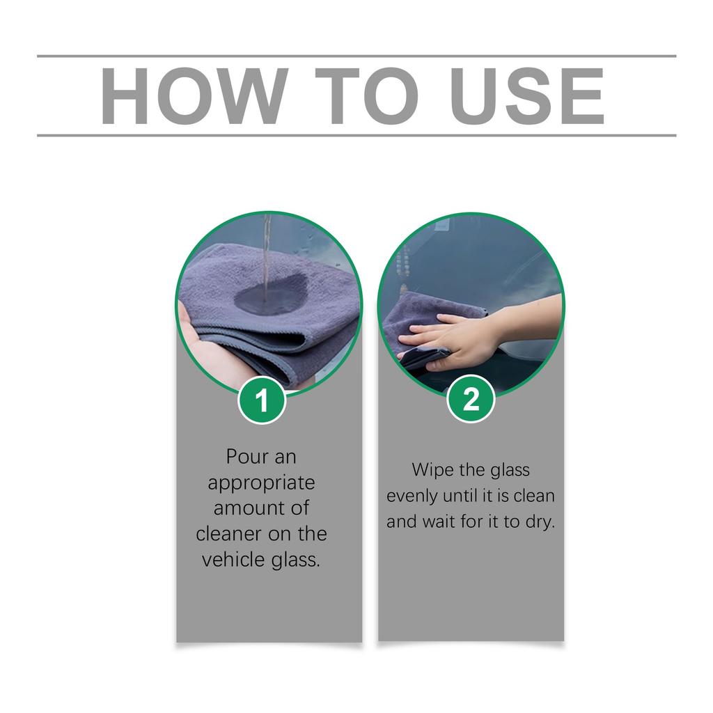 Car Oil Film Cleaner, Windshield Decontamination And Oil Film Removal, Glass Rainproof And Waterproof Cleaner 50ml