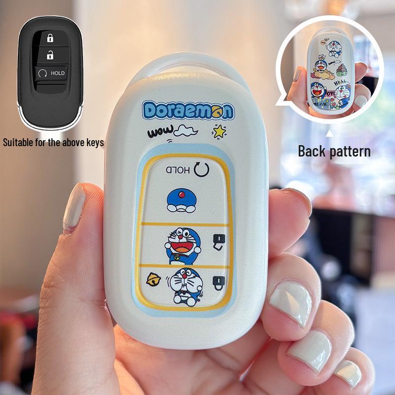 Compatible with Honda Accord, Civic, Breeze, Avancier cartoon shells, and CRV/URV plush car key covers.