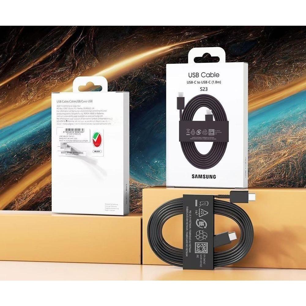 Samsung EP-DW757 S23 3A USB-C to USB-C Cable 1.8m Fast Charging чёрный