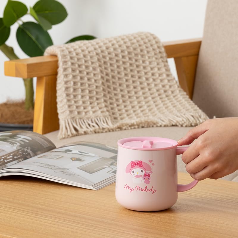 Sanrio My Melody Stainless Steel Mug with Lid Stainless steel resin Lid Polypropylene Gasket Silicone rubber Keeps drinks hot or cold 360ml 296953