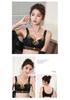 [Big Chest Display Small Artifact] Color blocked Lace Double Breastfed Bra Concentrated Collection Style Gray Butterfly