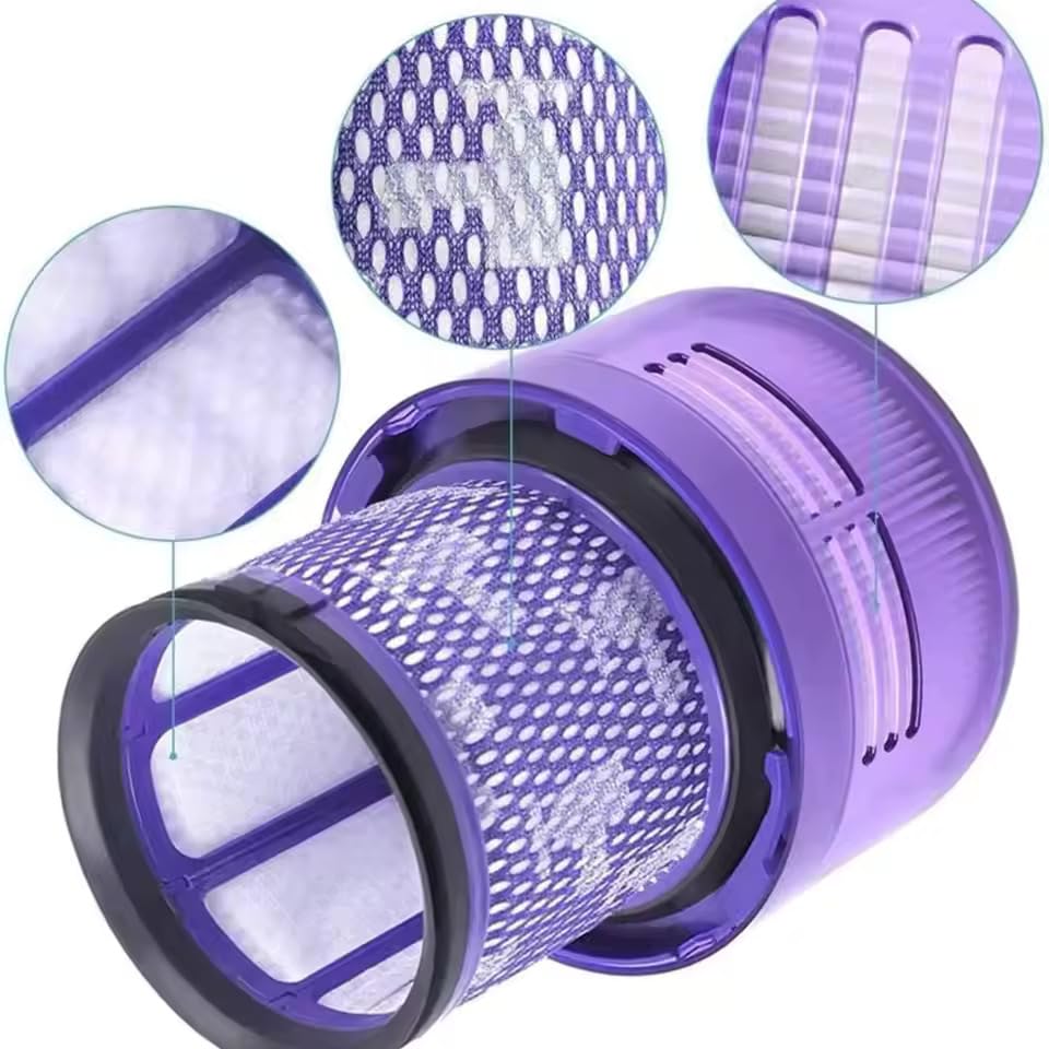 3 Replacement Filters for Dyson and SV22 Series Cordless Vacuum Compatible with Washable HEPA Consumable Accessory Part Number V11, V15, SV14, SV15,