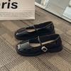 Fashion 2024 New Women Flats Round Toe Retro Mary Janes Loafers Female Belt Buckle Casual Autumn Fashion Ladies Shallow Single Shoes