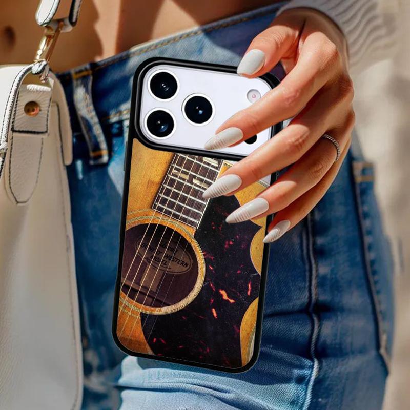 Rustic-Sepia-Guitar Phone Case For iPhone 17 Air 14 15 13 12 Max Cover For Apple 16e 11 Pro Max Plus Coque