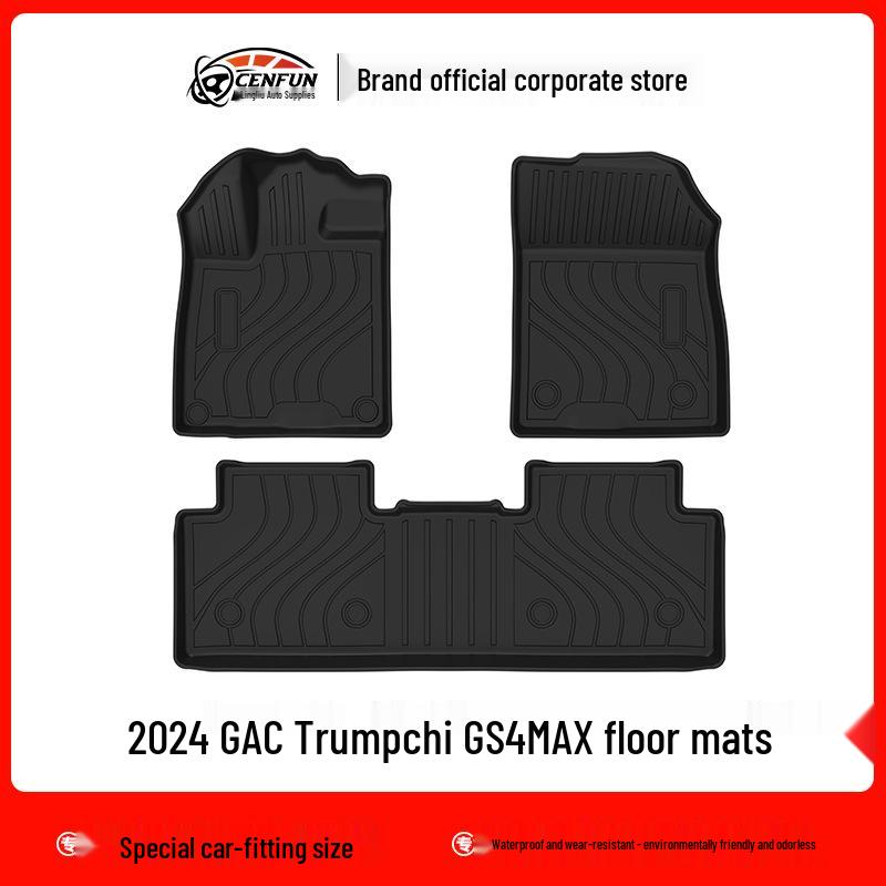 Compatible Floor Mats for 2024 GAC Trumpchi GS4 MAX – TPE, Eco-Friendly, Wear-Resistant, Waterproof Trunk Mat, Galaxy Design Carpet
