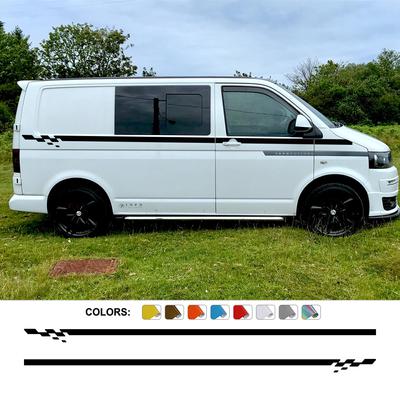 2 Stück Autoaufkleber Für Volkswagen VW Transporter T4 T5 T6 Wohnmobil Seiten Racing Streifen Grafiken Vinyl Aufkleber Auto